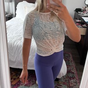 Lululemon white sheer tee